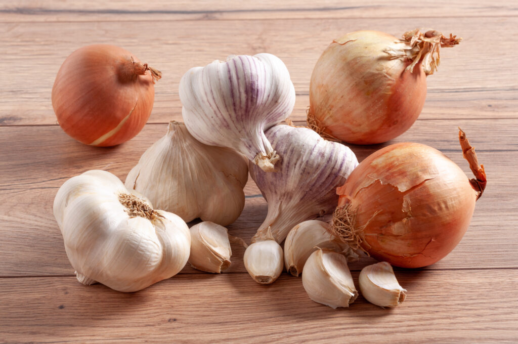 Pile of Onion and Garlic